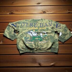 Vintage Custom University Of Notre Dame Tie Dye Spell Out Men’s XL Sweatshirt